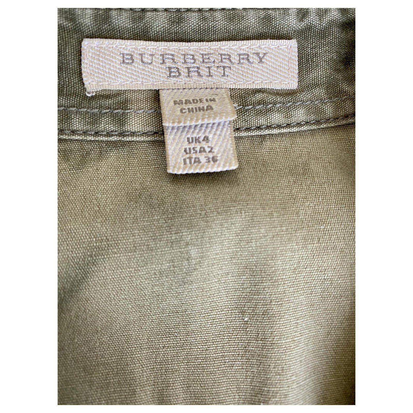 Burberry Brit Dresses Khaki Cotton ref.198677 - Joli Closet