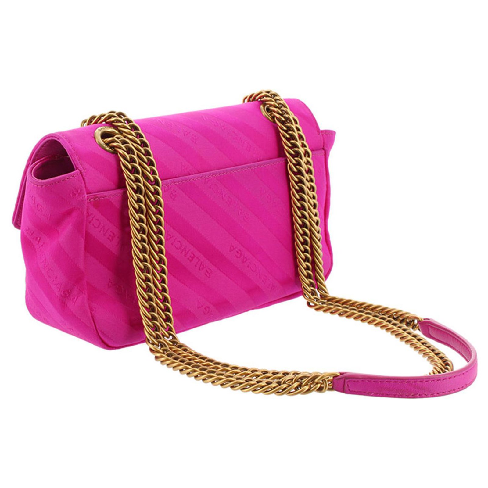 Balenciaga Pink BB Satin Shoulder Bag Cloth ref.198911 - Joli Closet