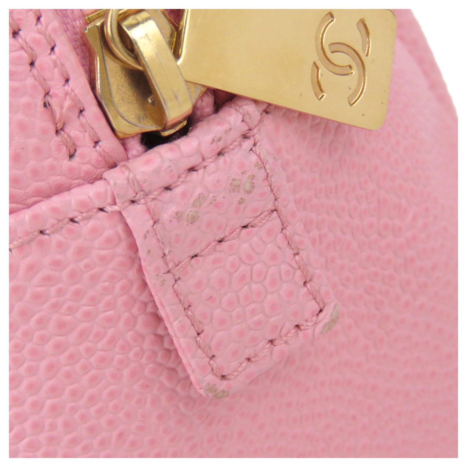 Chanel Pink Caviar Petite Timeless Shopping Tote Leather ref