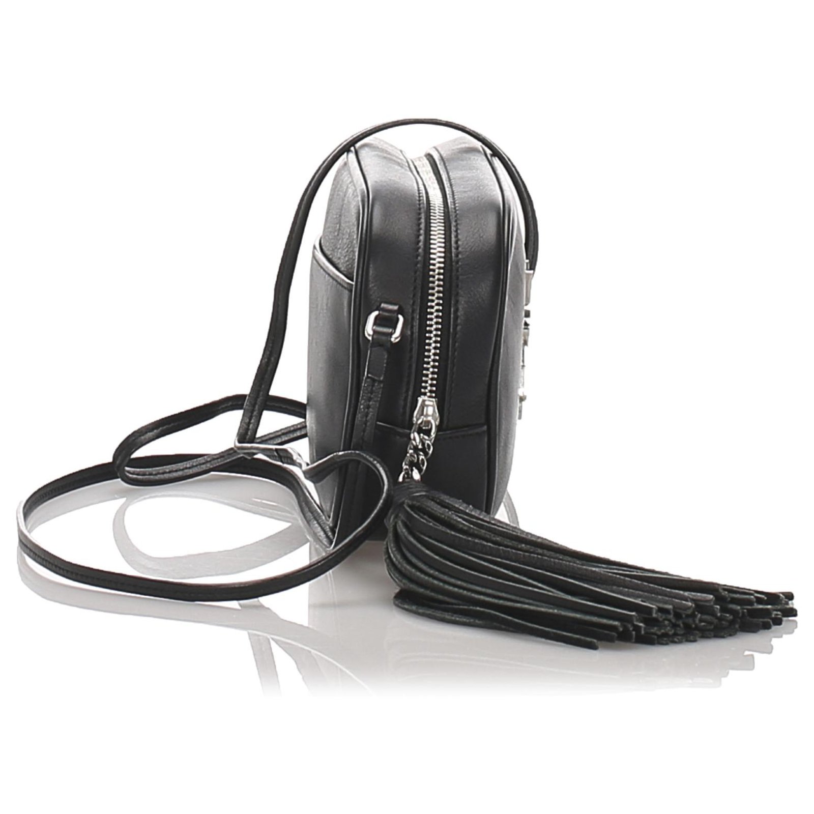 Yves Saint Laurent YSL Black Blogger Leather Crossbody Bag Pony-style  calfskin ref.237645 - Joli Closet