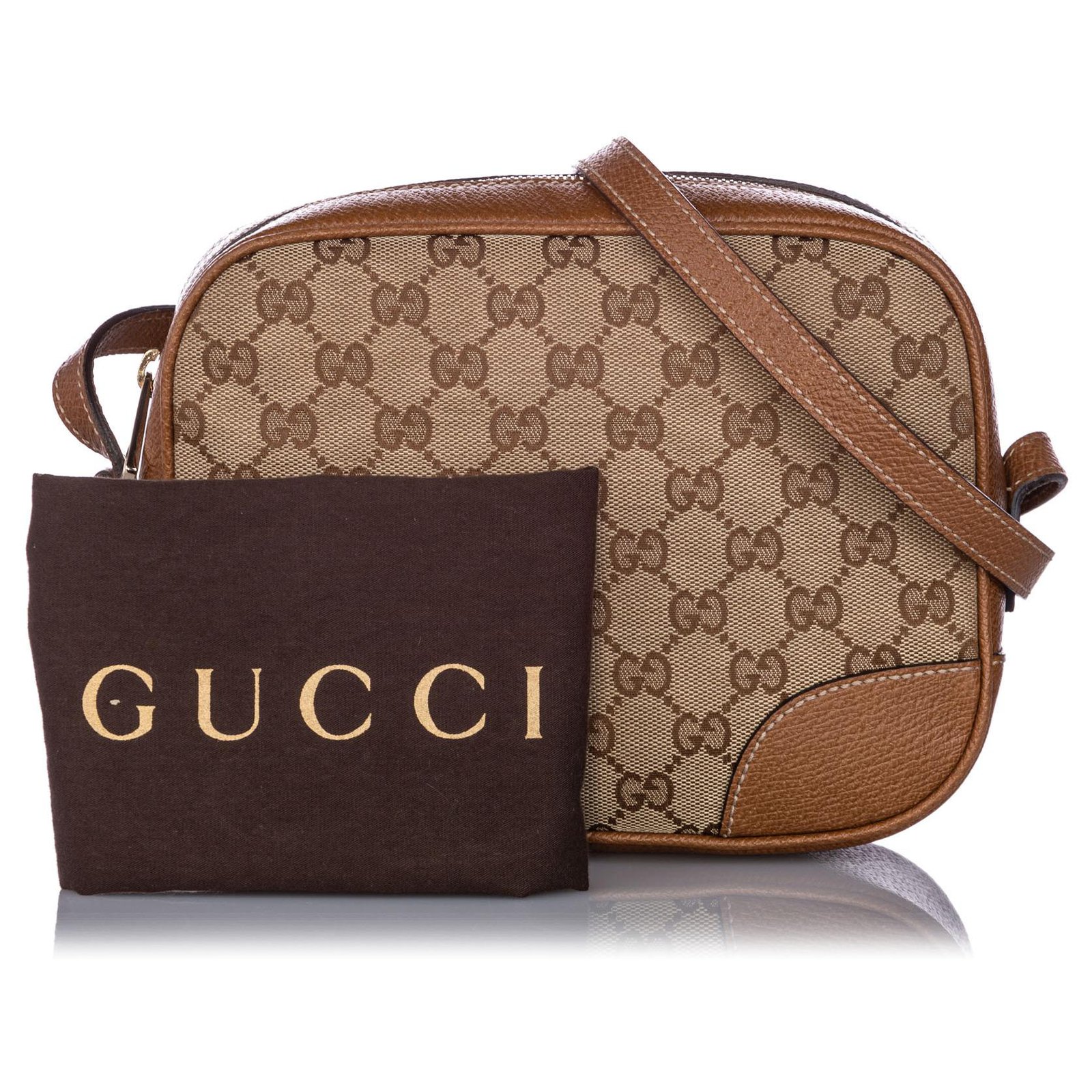 Gucci Brown GG Canvas Bree Tote Bag Beige Leather Cloth Pony-style calfskin  Cloth ref.524872 - Joli Closet