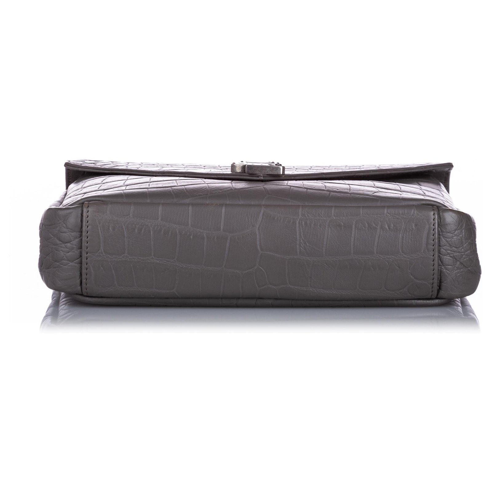 Yves Saint Laurent Ysl belt bag Grey Leather ref.235714 - Joli Closet