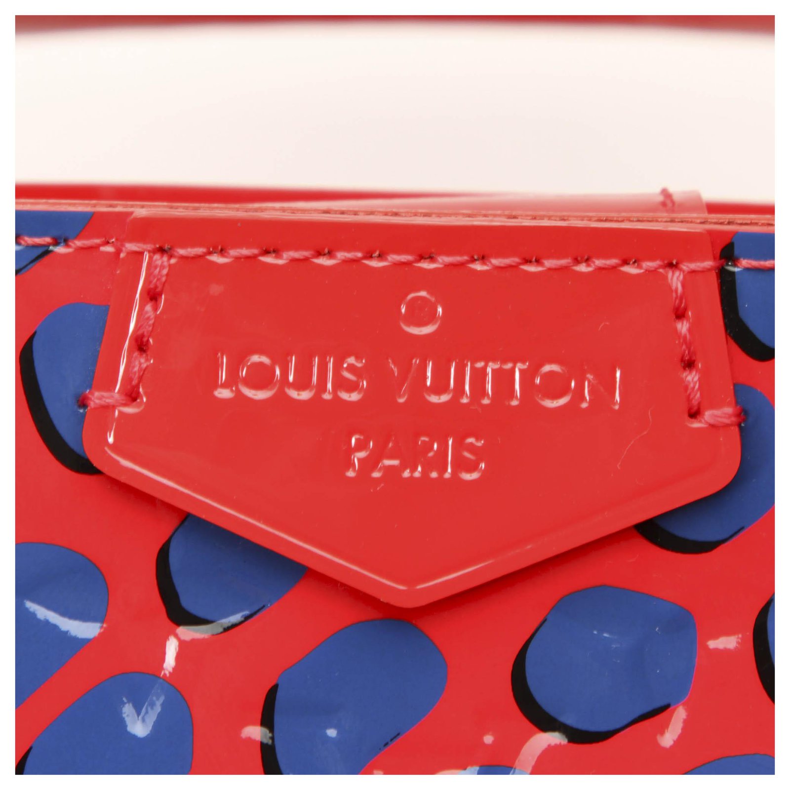 Louis Vuitton Red Vernis Jungle Dots Open Tote Blue Leather Patent leather  ref.200004 - Joli Closet