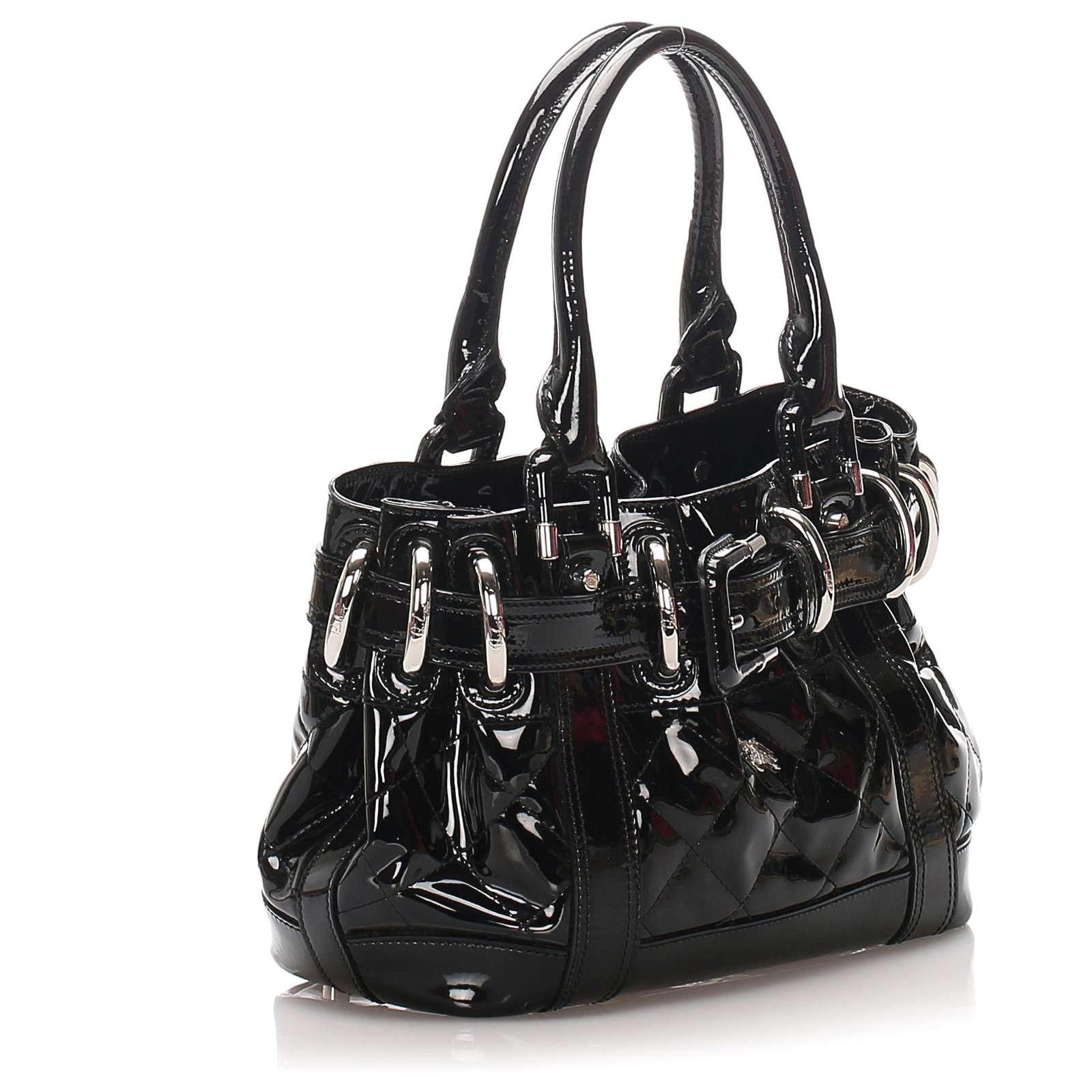 Burberry Black Quilted Patent Leather Handbag ref.200069 - Joli Closet
