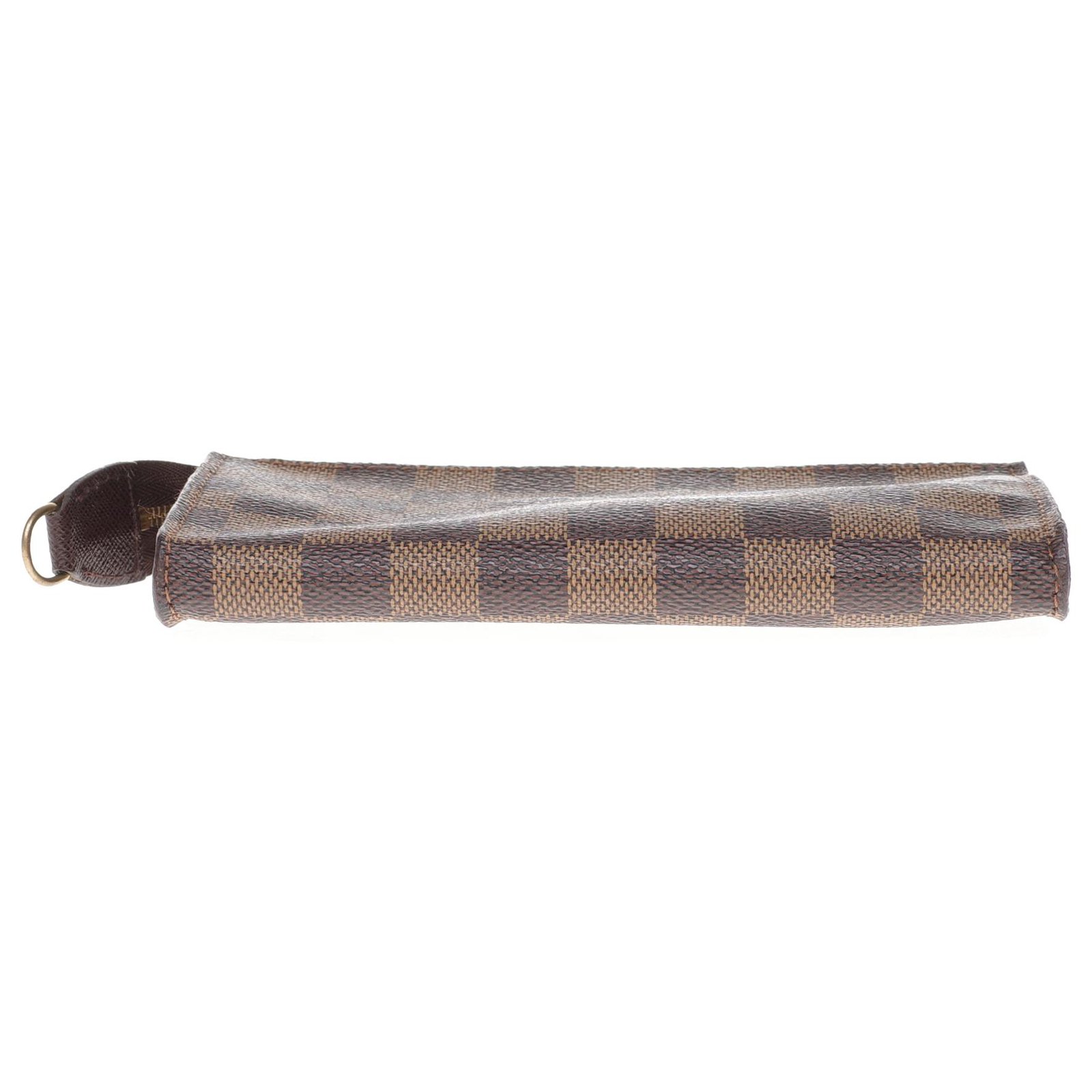 Louis Vuitton makeup bag in ebene checkered coated canvas, En très bon état  Brown Leather Cloth ref.200190 - Joli Closet