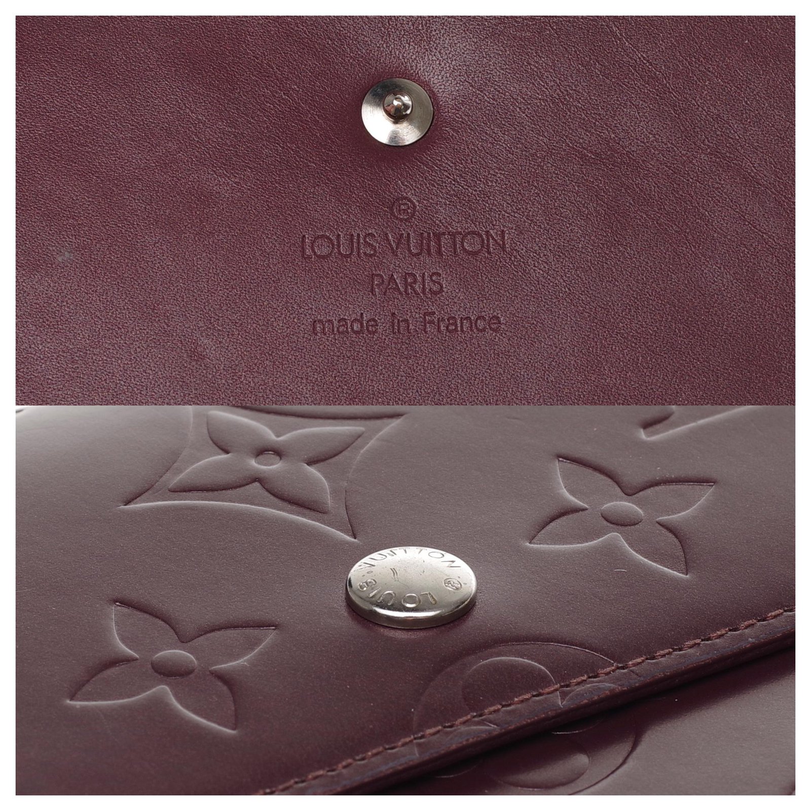 Leather wallet Louis Vuitton Burgundy in Leather - 25492859