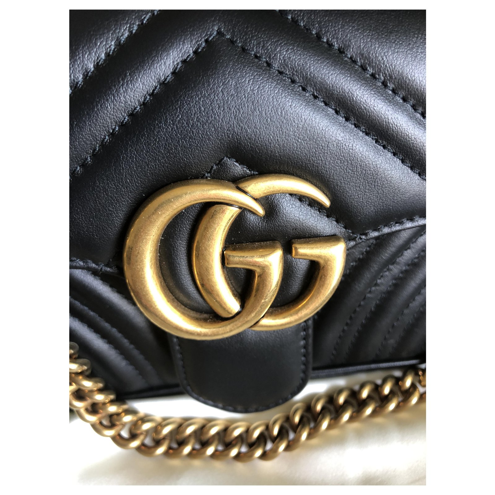 Gucci Marmont Black Leather ref.200217 - Joli Closet