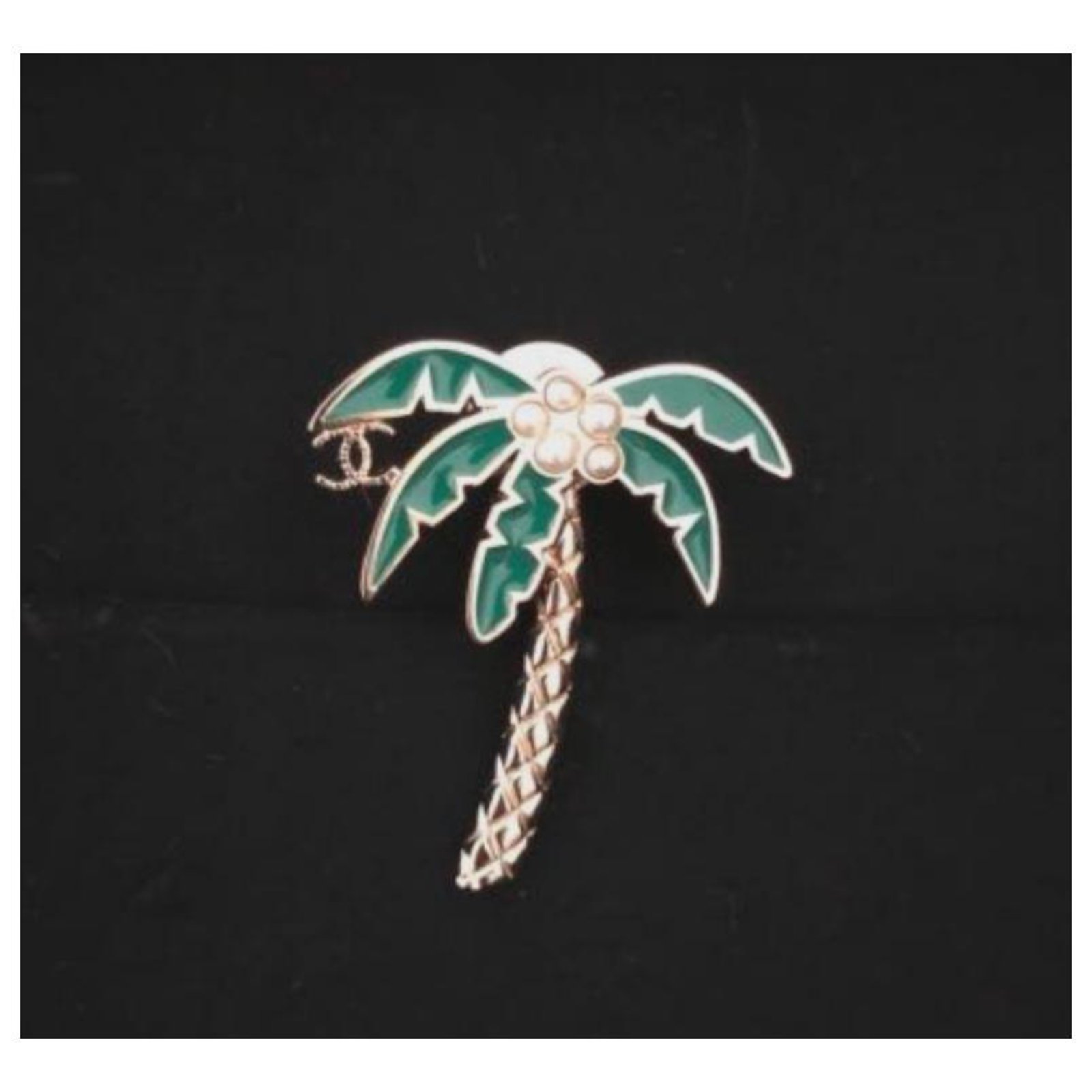 chanel palm tree brooch