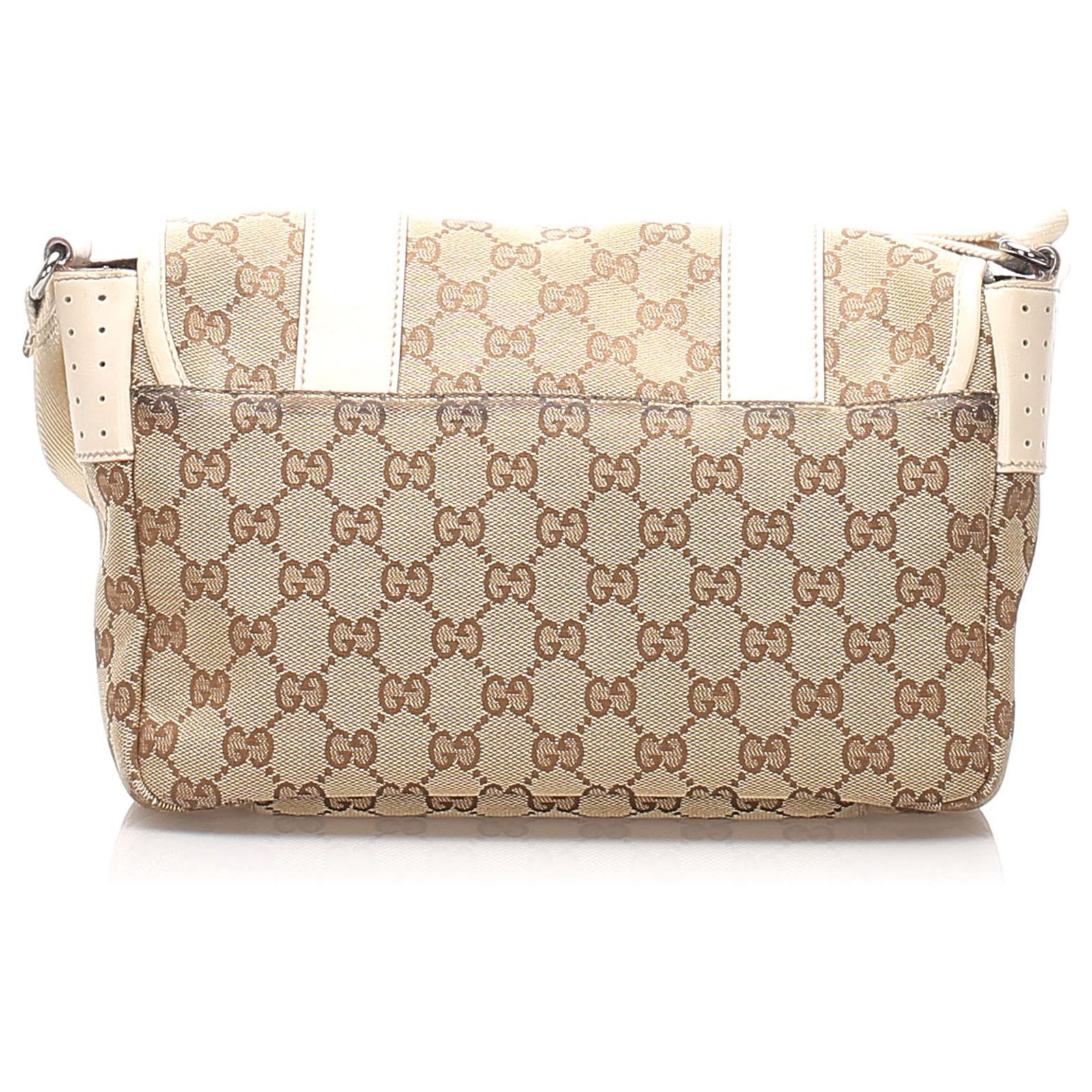 Sac bandoulière Gucci en toile monogram GG avec profils en cuir