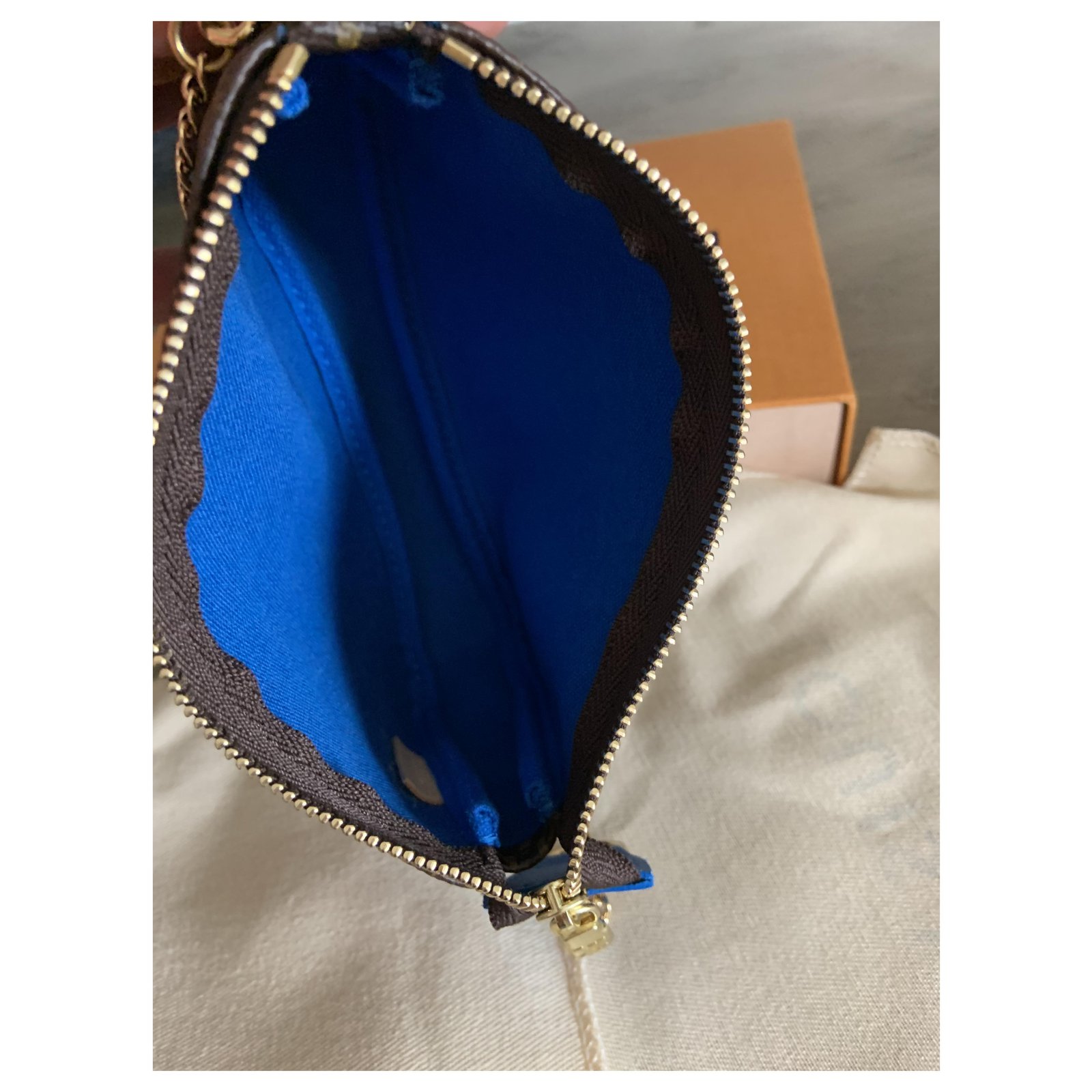 Louis Vuitton Monogram Vivienne Xmas Venice Mini Pochette Accessories Bleu