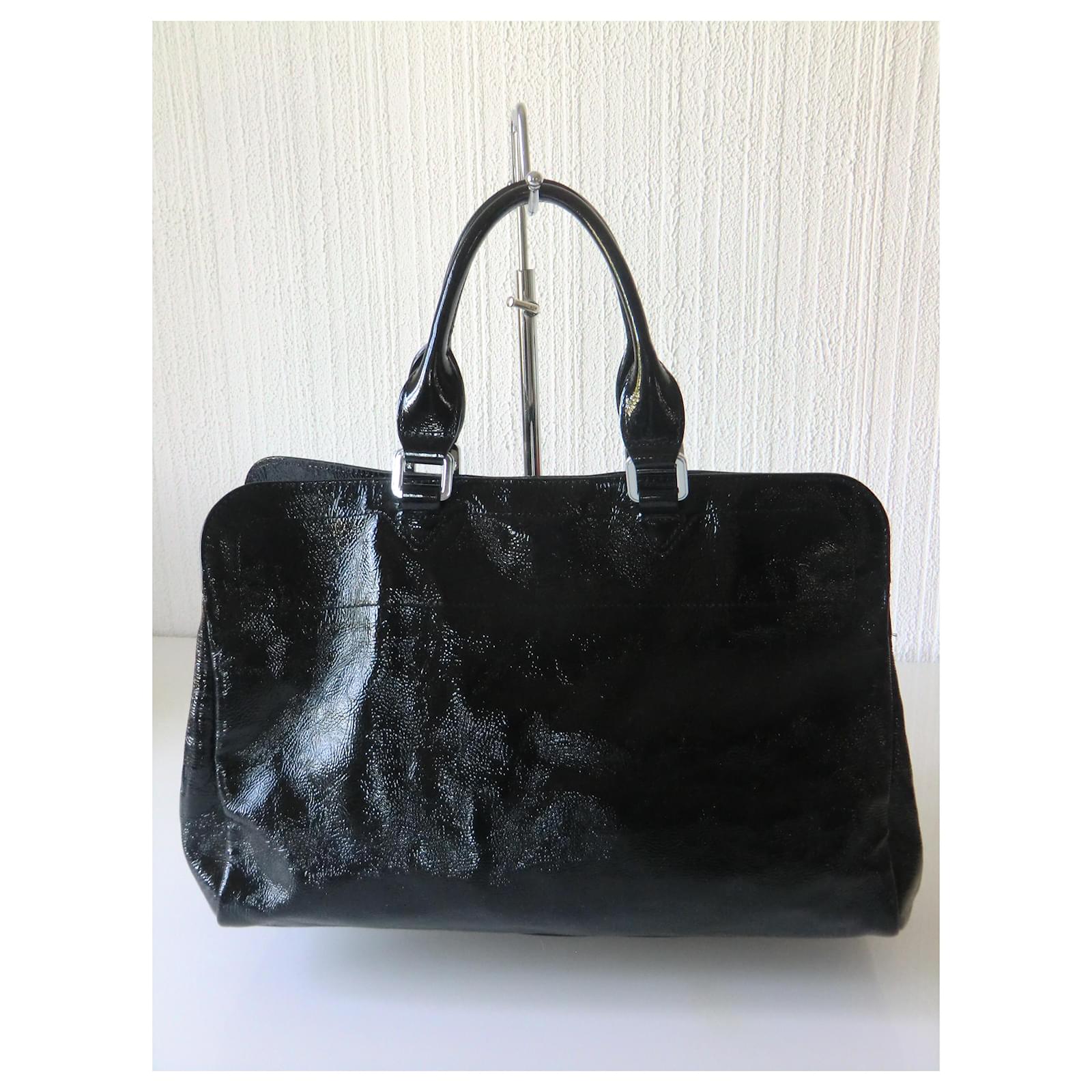 Longchamp Lonchamp Handtasche Gatsby Modell Schwarz Lackleder ref