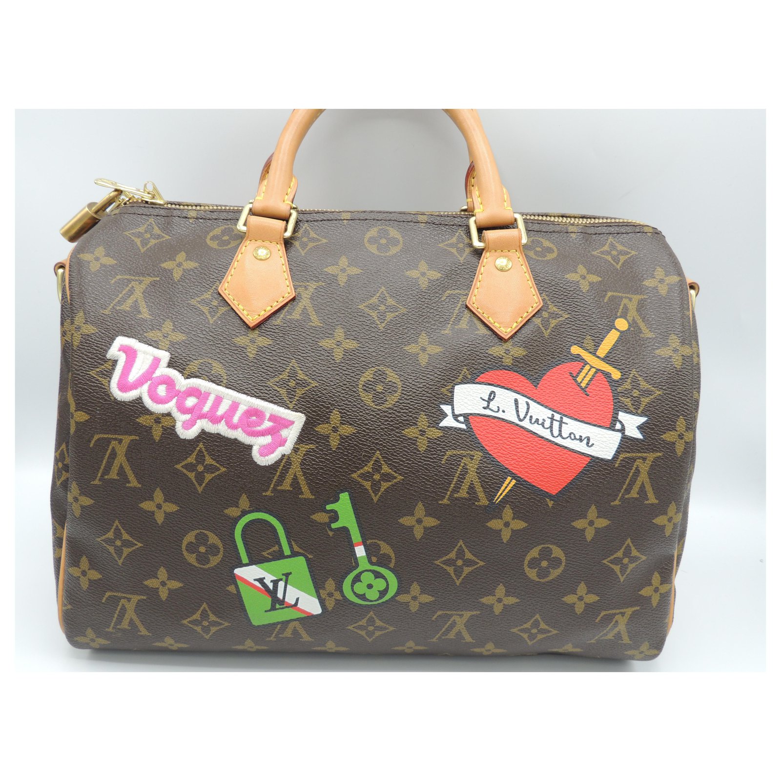LOUIS VUITTON SPEEDY BAG 30 limited series PATCHES Multiple