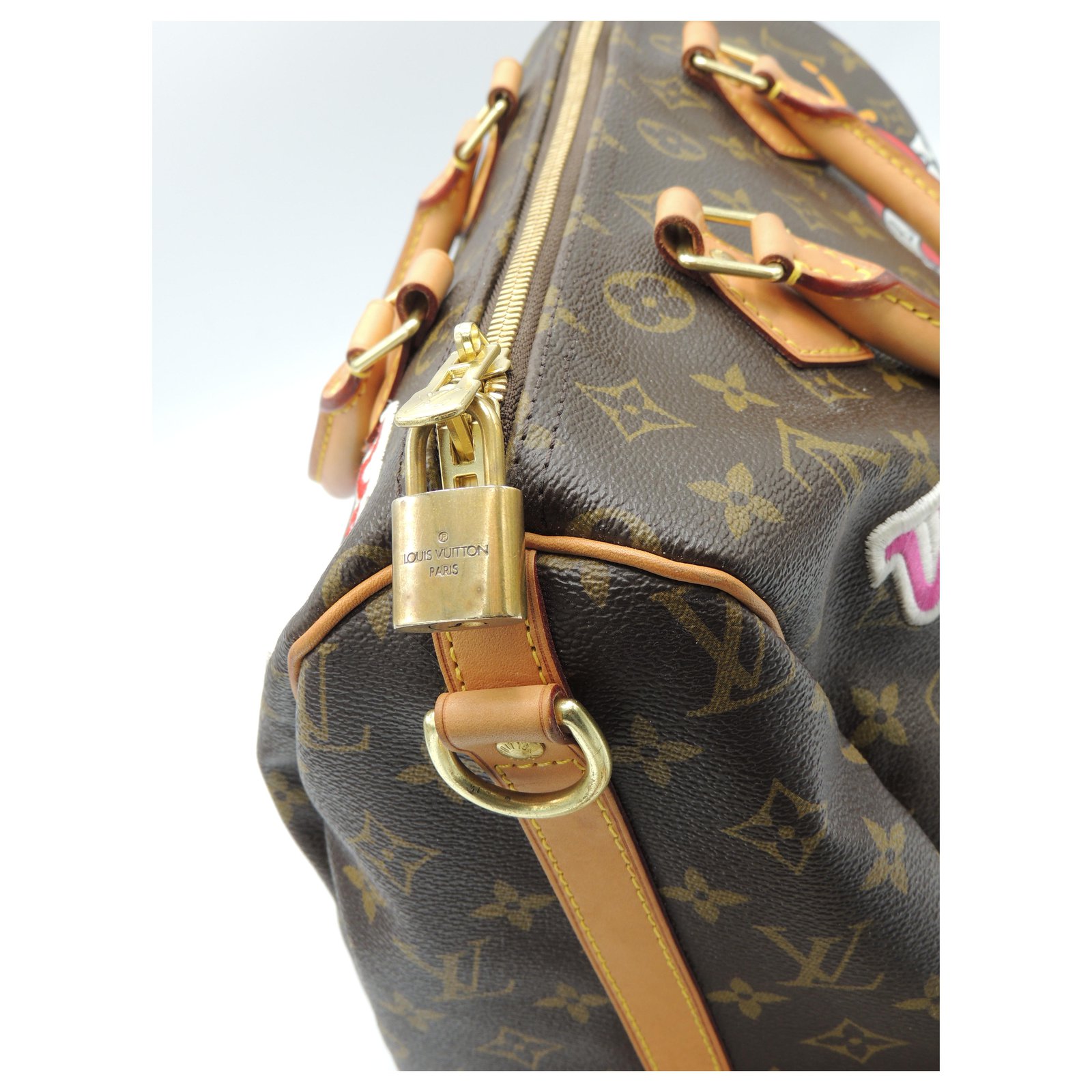 LOUIS VUITTON SPEEDY BAG 30 limited series PATCHES Multiple