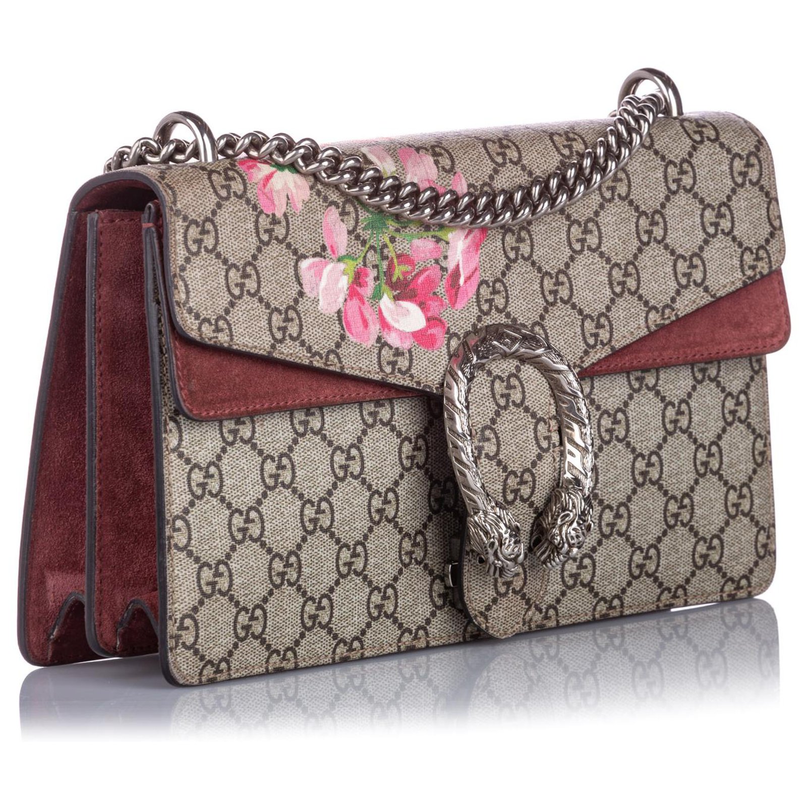 Gucci GG Supreme Blooms Dionysus Small Shoulder Bag (SHF-18805