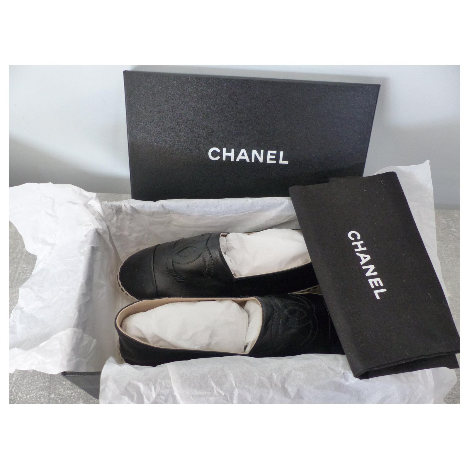 Chanel Espadrilles Black Lambskin ref.201568 - Joli Closet