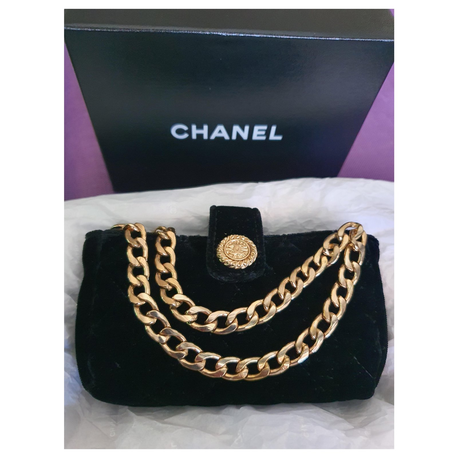 Chanel 23B mini CF so black