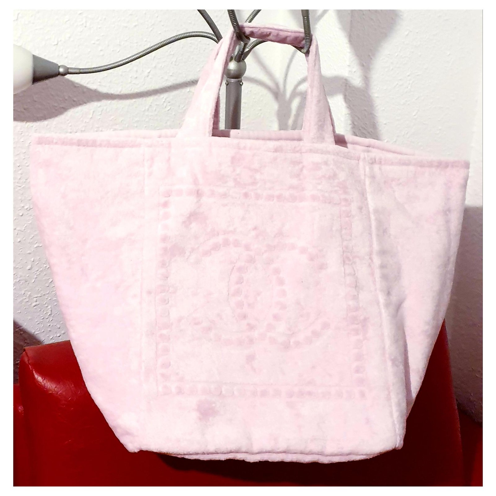 Chanel beach tote Pink Cotton ref.202896 - Joli Closet
