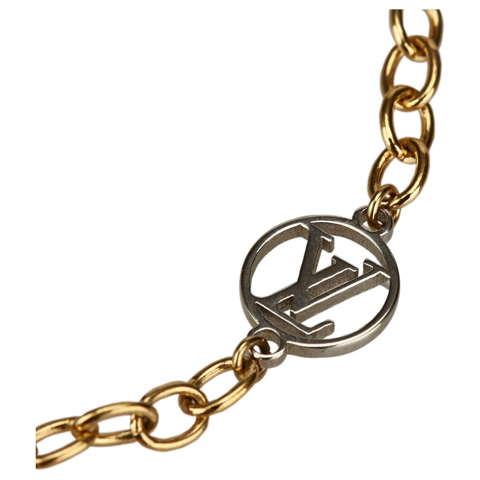 Louis Vuitton Gold Logomania Bracelet Silvery Golden Metal ref.203281 -  Joli Closet