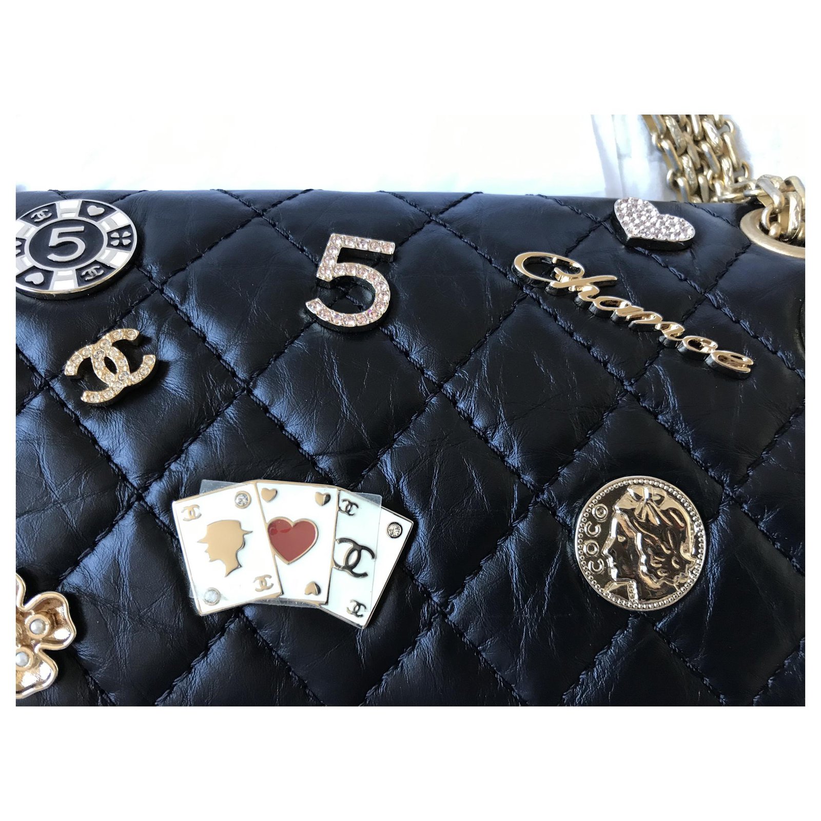 Chanel Reissue 2.55 Casino Charm bag Black Leather ref.203308
