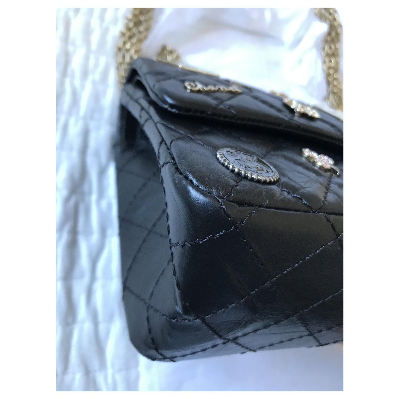 Chanel Reissue 2.55 Casino Charm bag Black Leather ref.203308