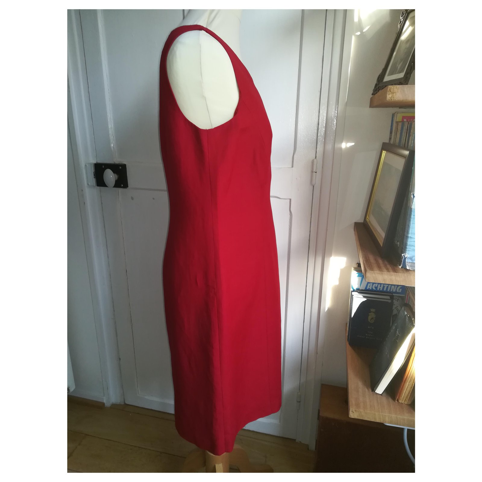 Zapa dress 3 holes - Size 40 Red Viscose Linen ref.203376 - Joli Closet