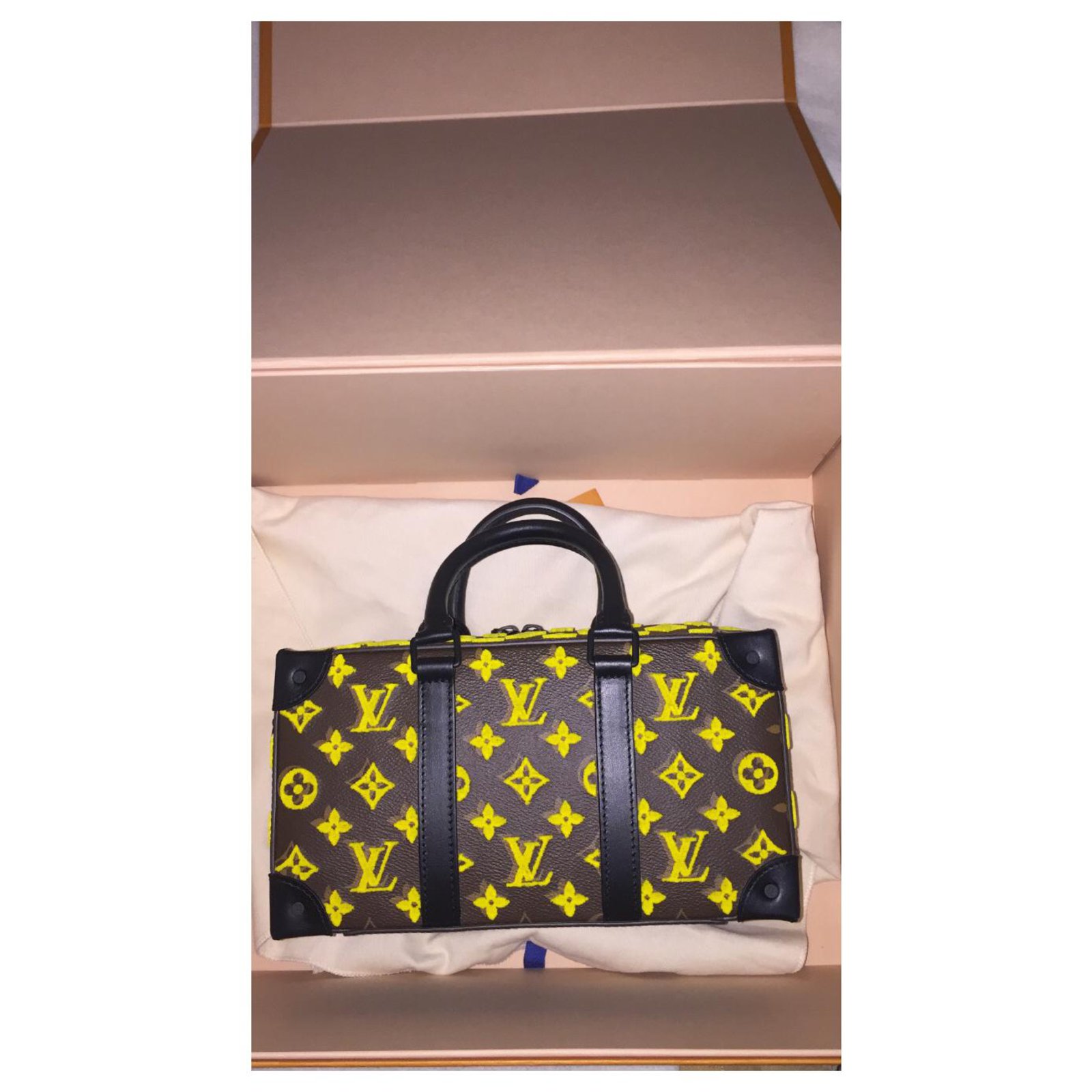 Louis Vuitton Trunk Speedy Yellow Cotton ref.203451 - Joli Closet