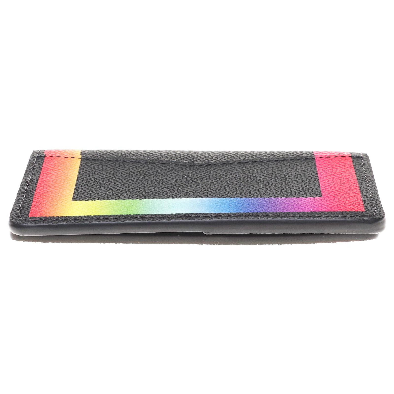Louis Vuitton Limited series - Men's fall / winter fashion shows 2019 -  Men's wallet in black Taiga leather with rainbow piping, new condition!  Multiple colors ref.203822 - Joli Closet