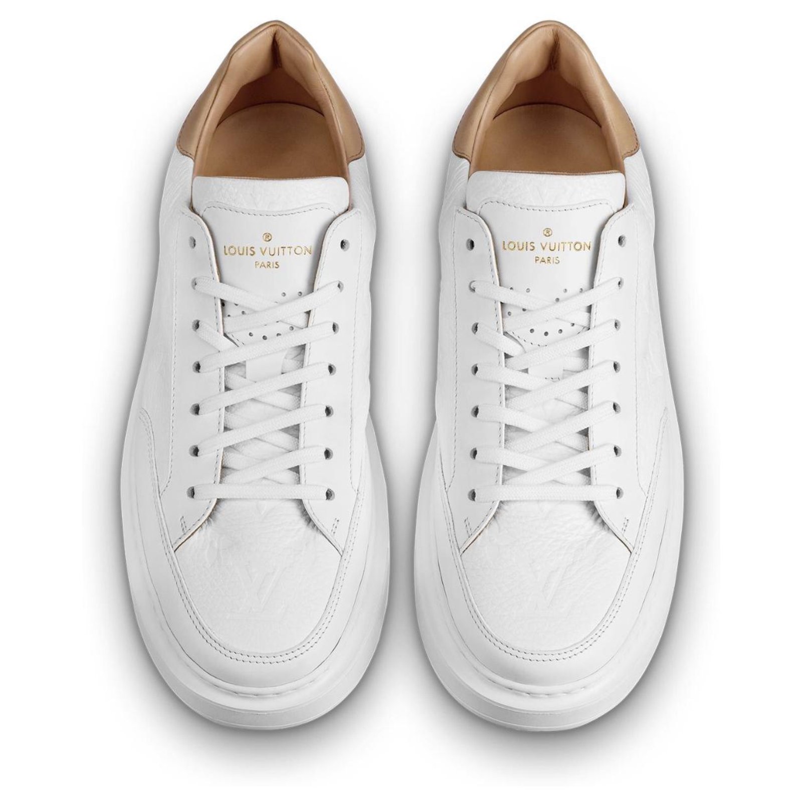 Louis Vuitton Zapatillas LV Beverly Hills Blanco Cuero ref.203900 - Joli  Closet