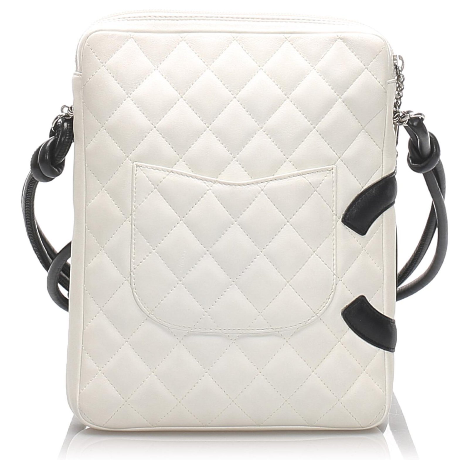 Chanel White Cambon Ligne Crossbody Bag Black Leather ref.204336 - Joli  Closet