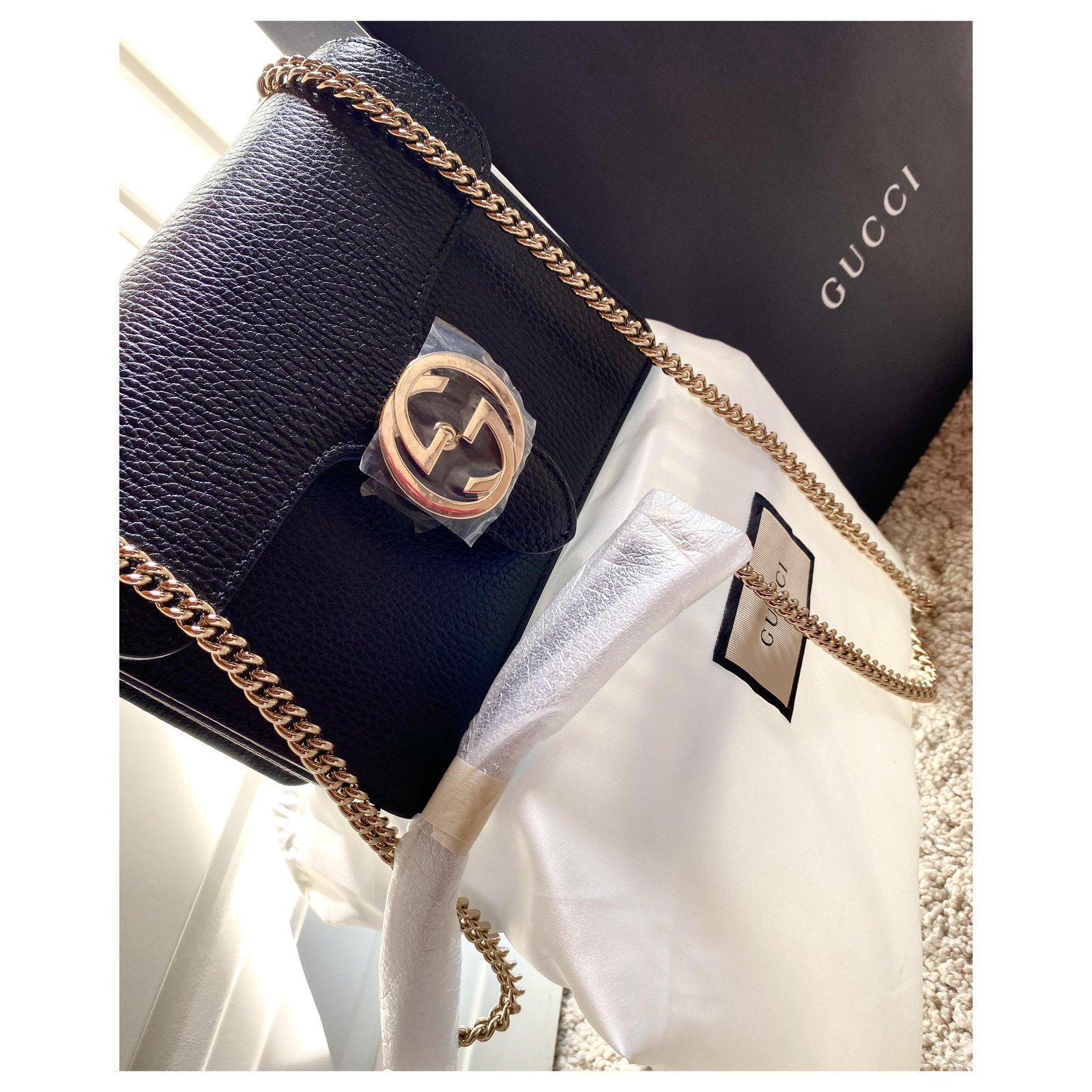 Gucci Interlocking Shoulder Bag –