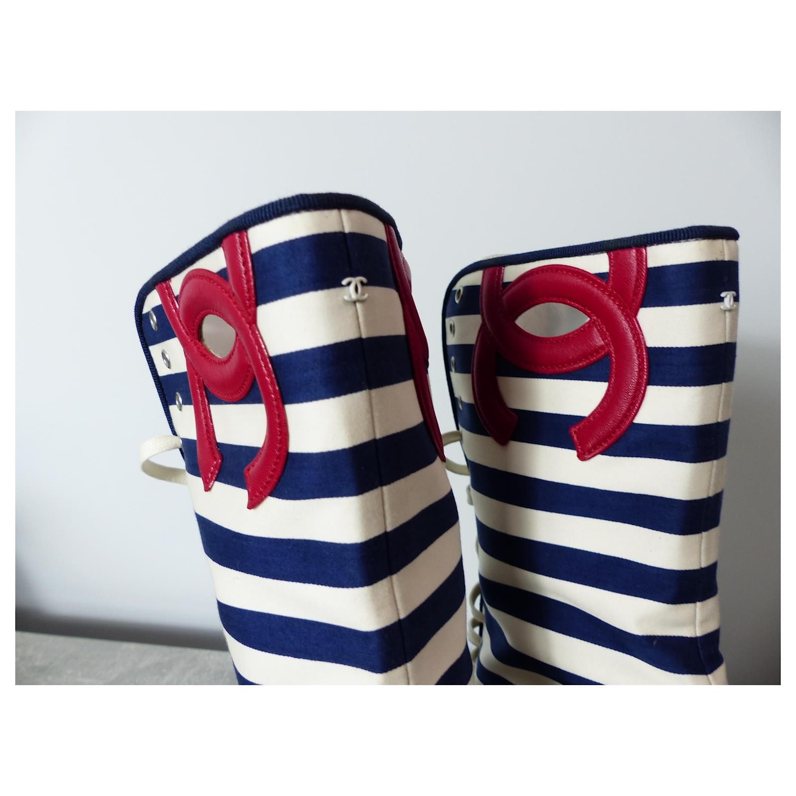 Chanel Boots Blue ref.206747 - Joli Closet