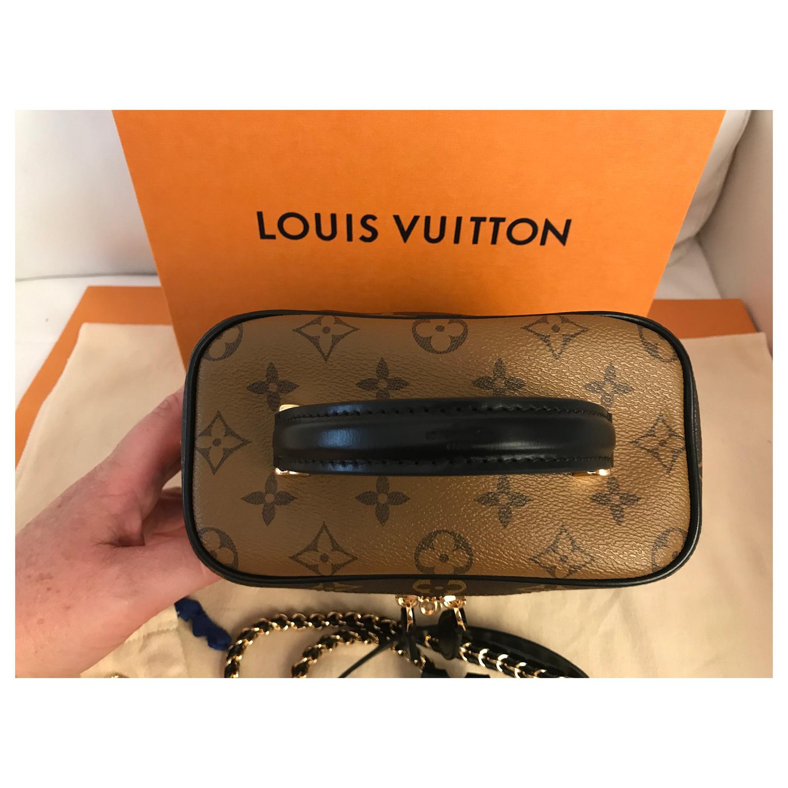 Louis Vuitton Makeup kit Brown Leather Cloth ref.136386 - Joli Closet