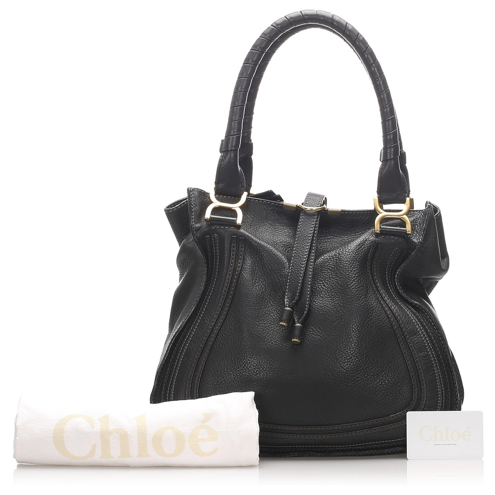 chloe black tote