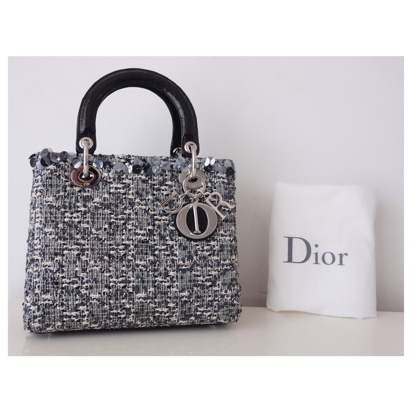 lady dior medium grey