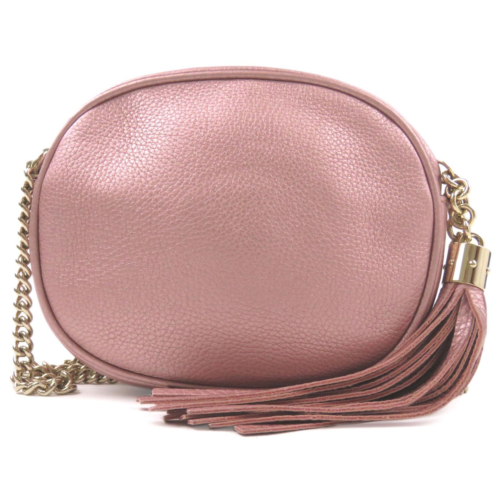 Gucci Pink Leather Small Soho Disco Crossbody Bag at 1stDibs