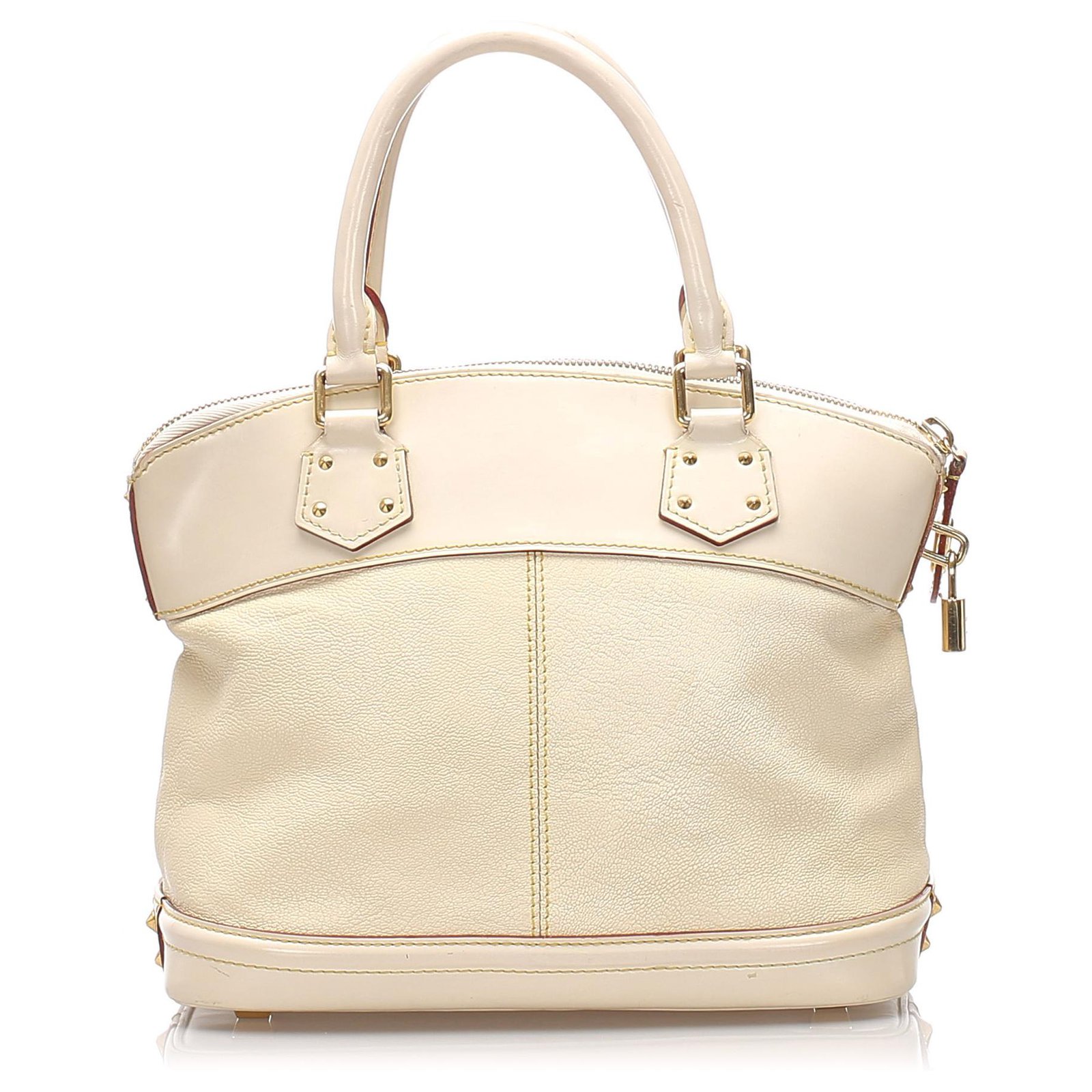 Louis Vuitton Lockit PM Bag in Ivory Leather White Cream ref