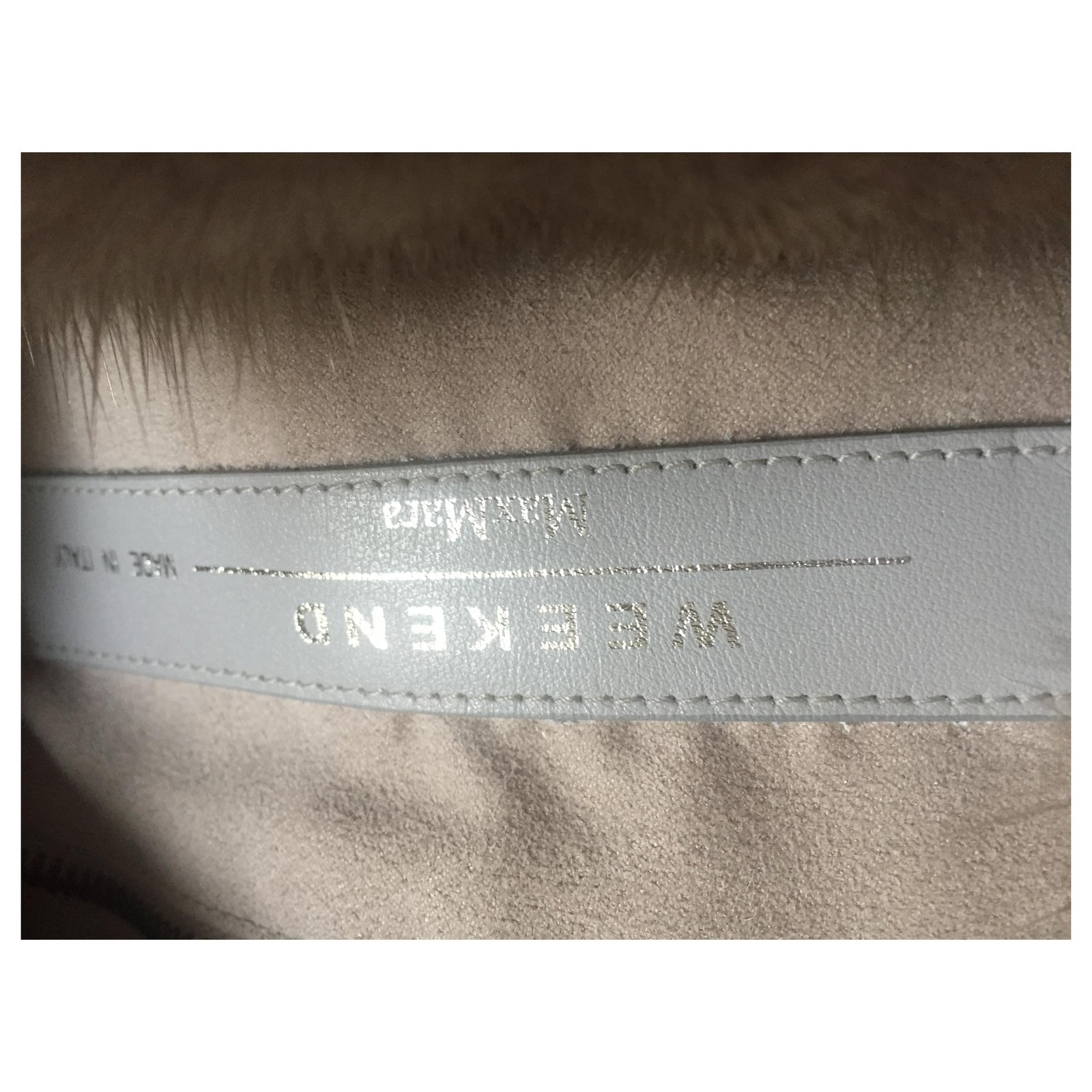 Weekend Max Mara Mink fur bag Grey ref.208526 - Joli Closet