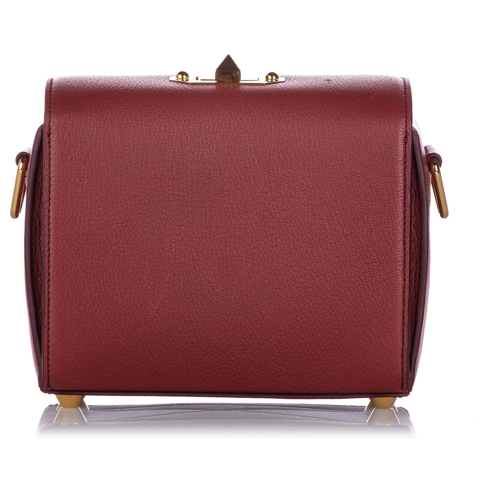 Sac à Bandoulière Alexander McQueen The Story En Cuir De Veau Noir - Occasion Très Bon état, Made In Italy