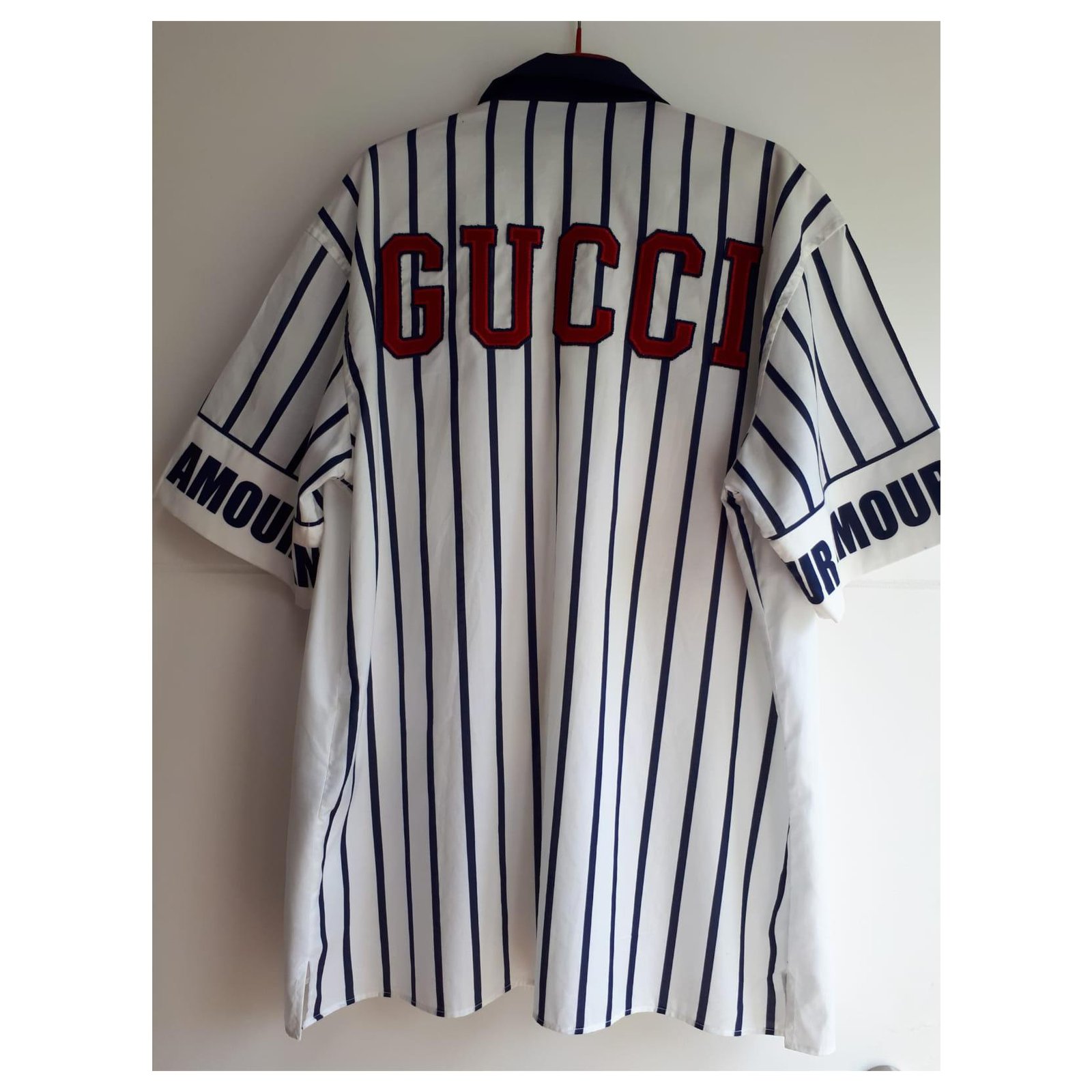 Gucci Ny Yankees Floral Print Shirt in White