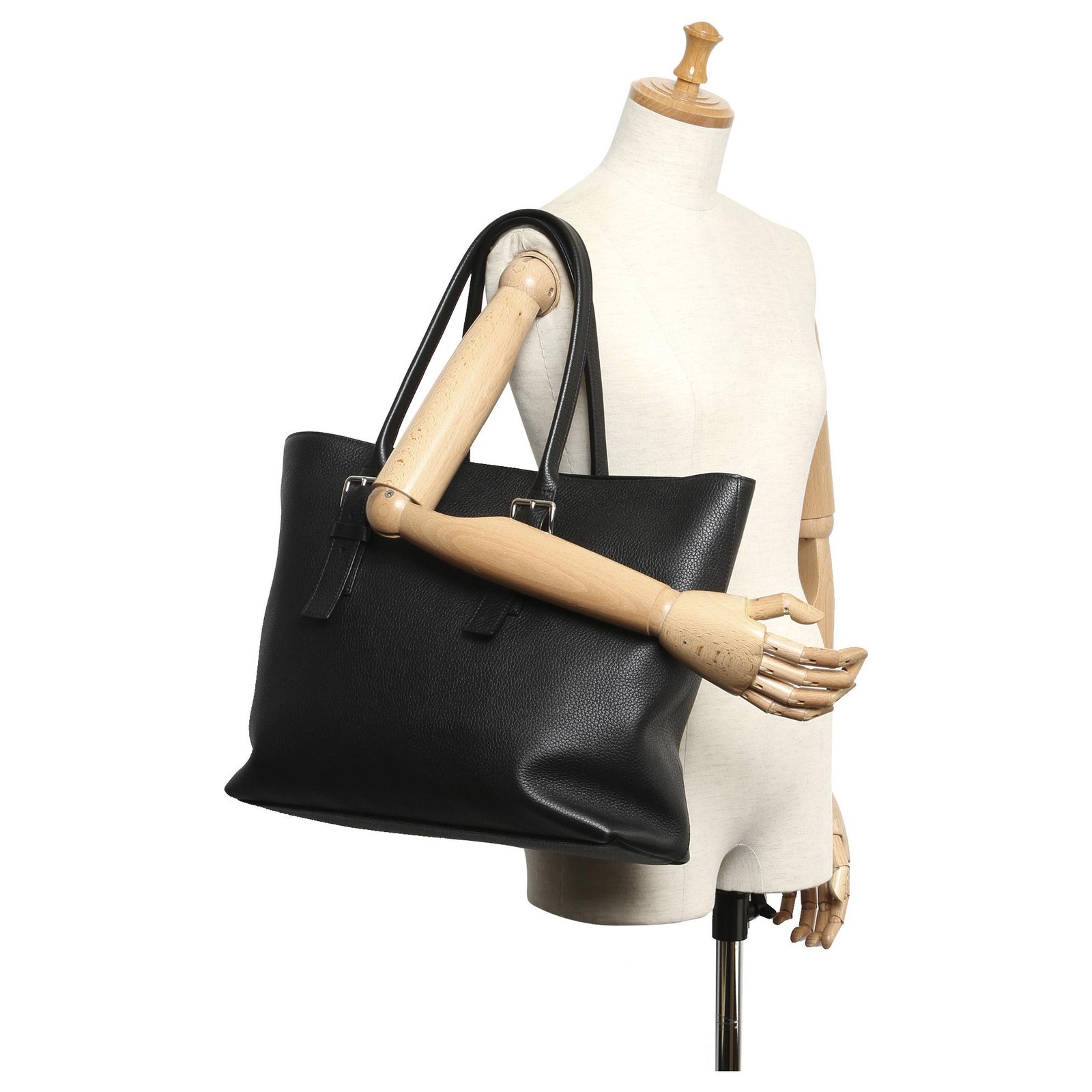 Louis Vuitton Black Taurillon Leather Fold Tote Bag Louis Vuitton