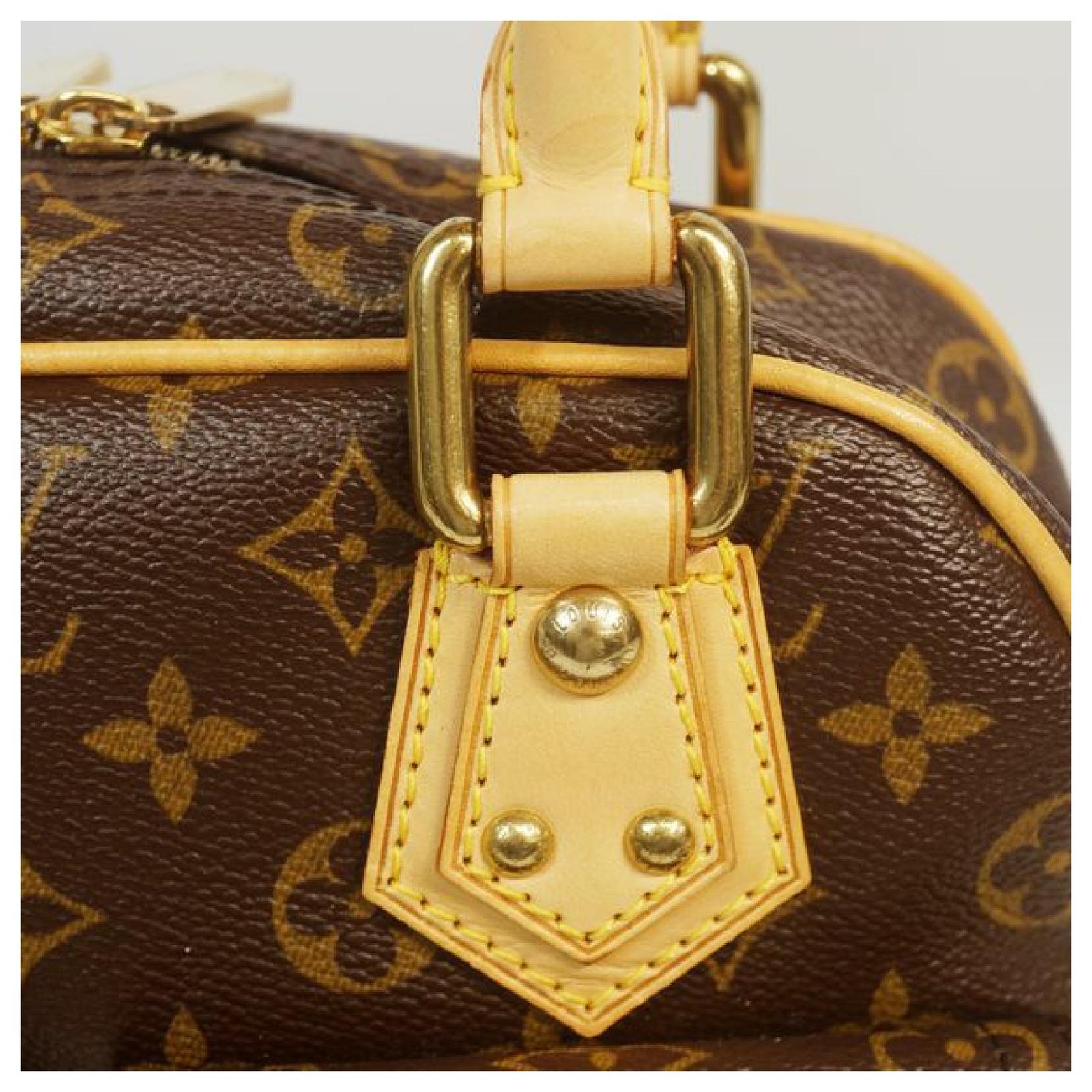 Louis Vuitton Handbag Manhattan PM Brown Monogram M40026 VI0095 LOUIS