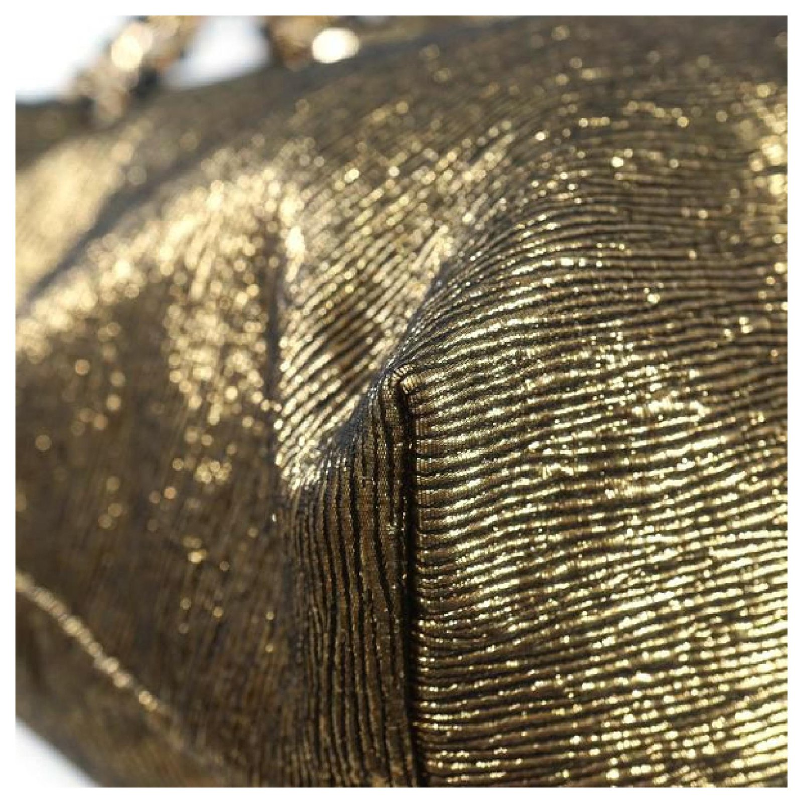 Louis Vuitton Automne-Hiver 2009-10 tote bag M40284 gold x black Golden  Leather Nylon ref.210043 - Joli Closet