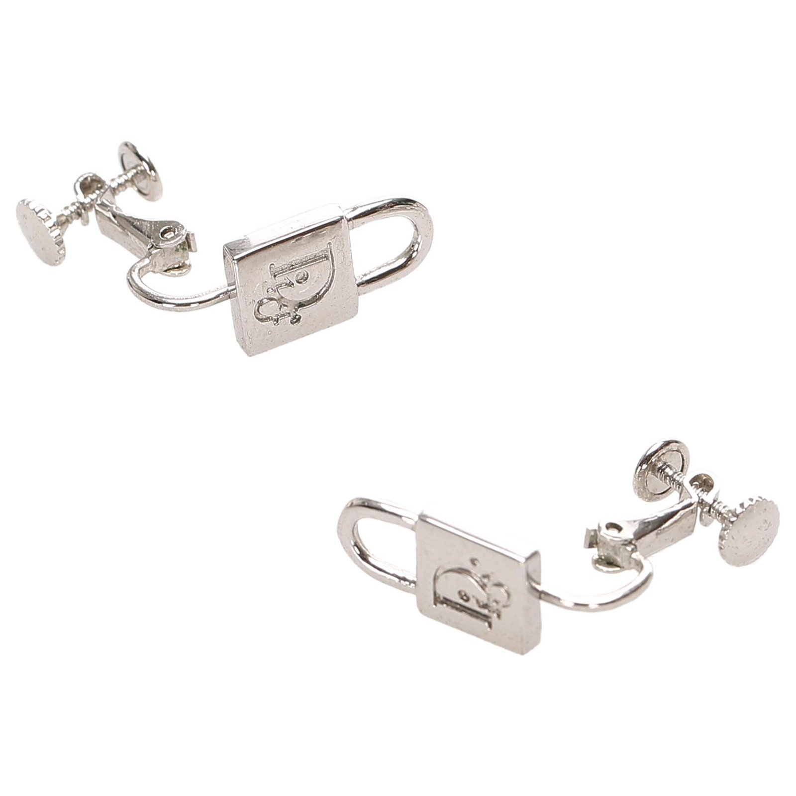 dior padlock earrings