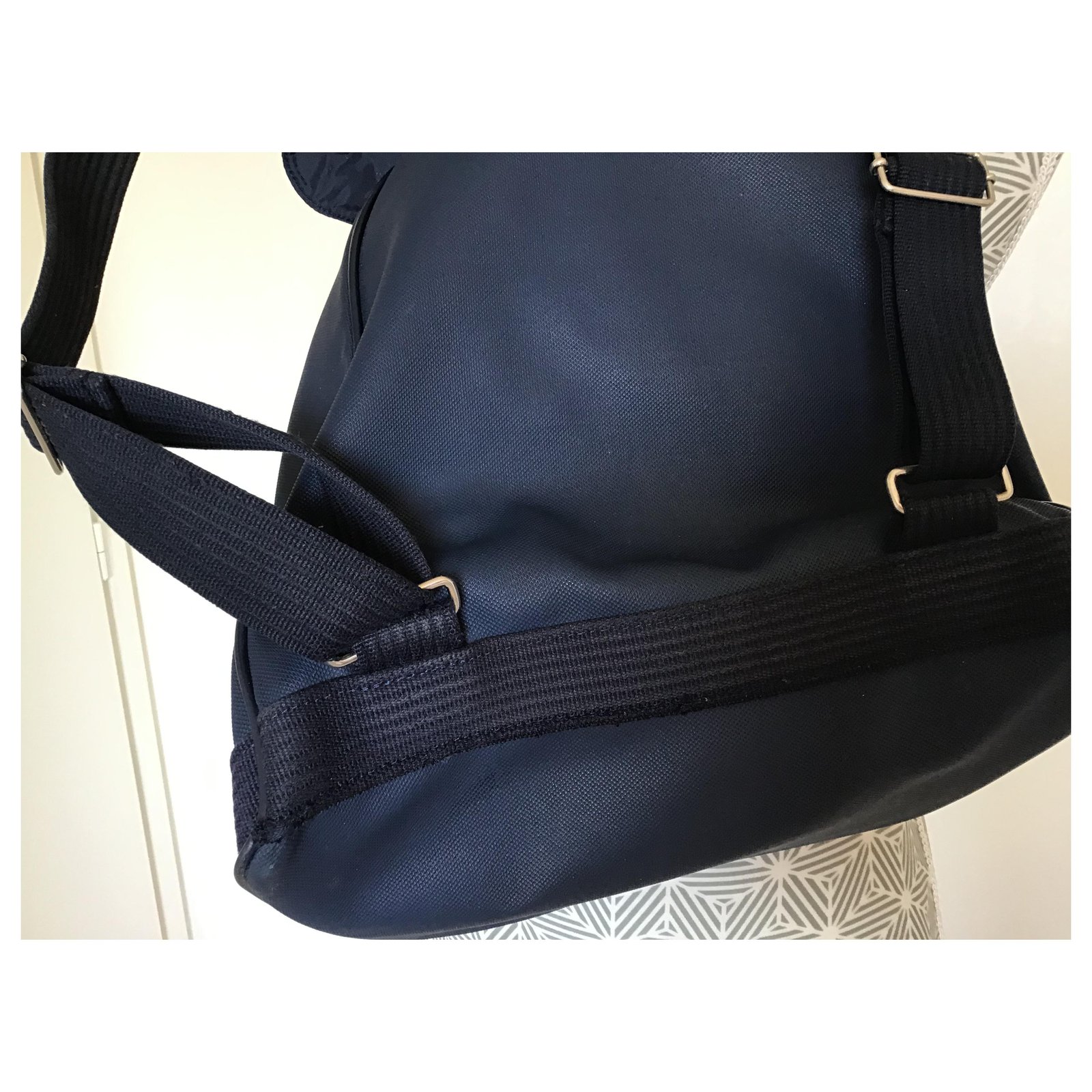 Navy lacoste backpack Navy blue Leatherette ref.210964 - Joli Closet