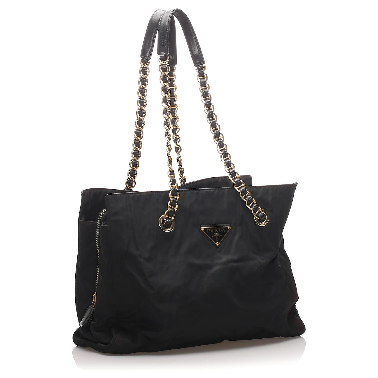 ショルダーバッグ・ポシェット × ヴィンテージ(中古) Prada Tessuto Chain Strap Hobo Bag org.jpg