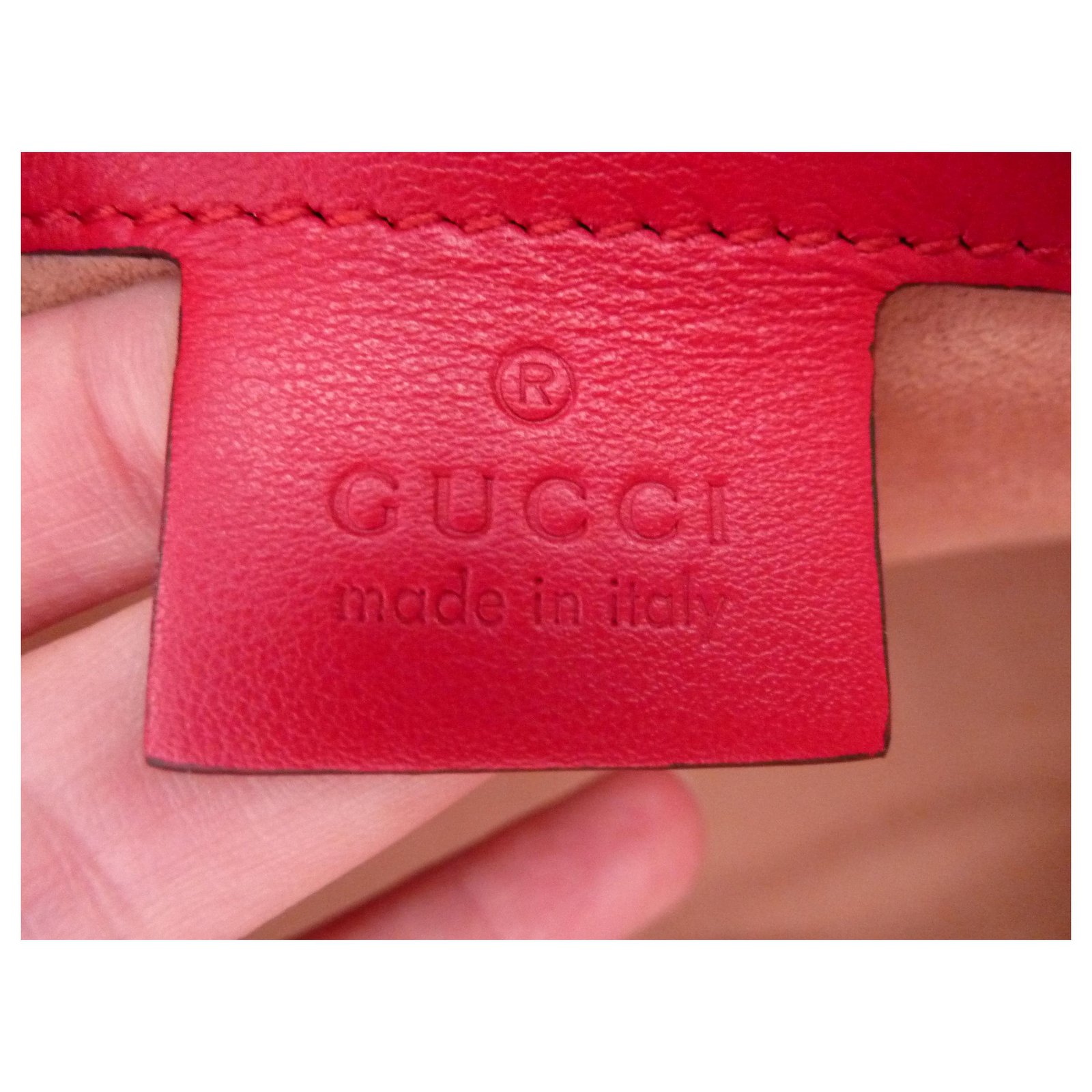 gucci bag red inside