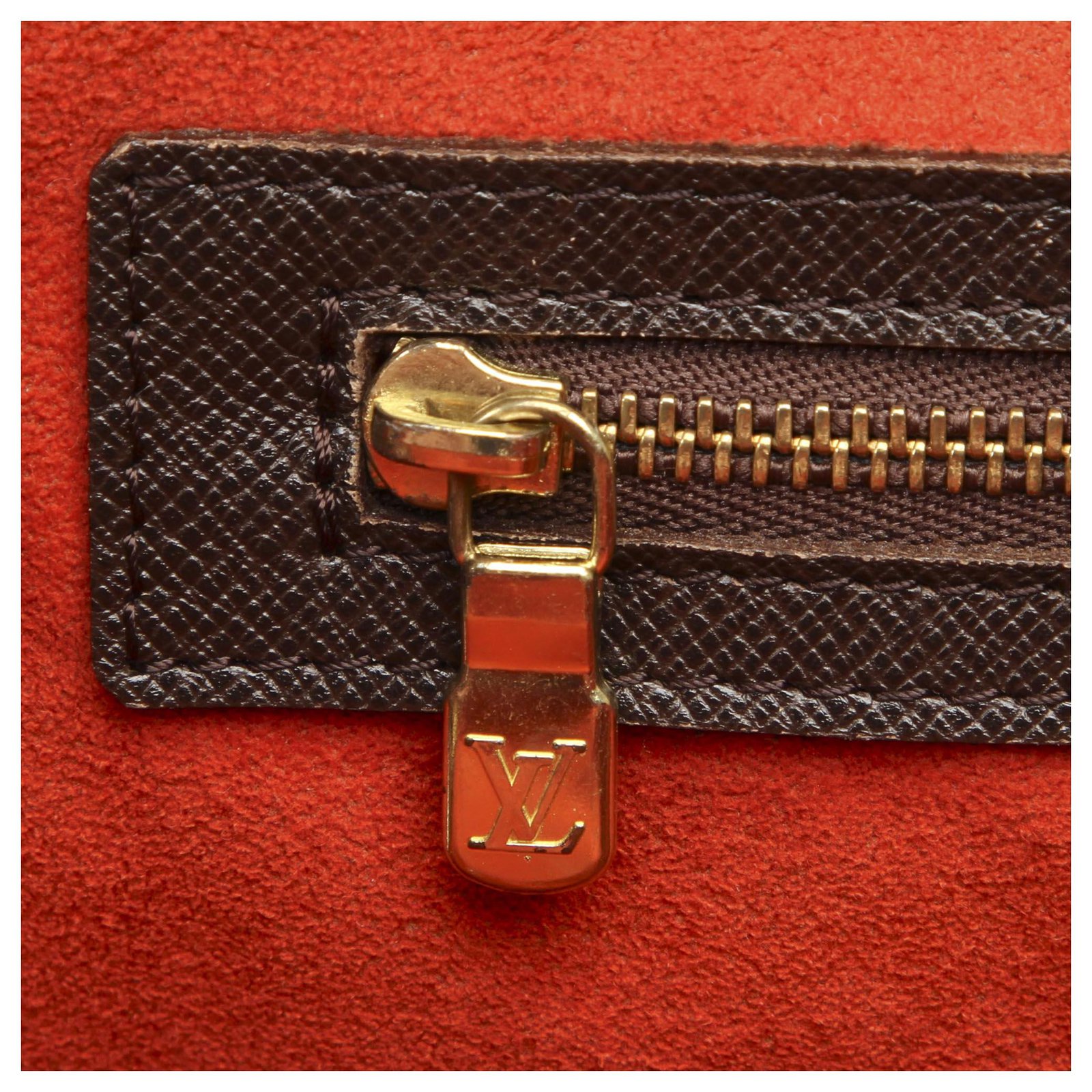 Louis Vuitton Brown Damier Ebene Brera Leather Cloth Pony-style