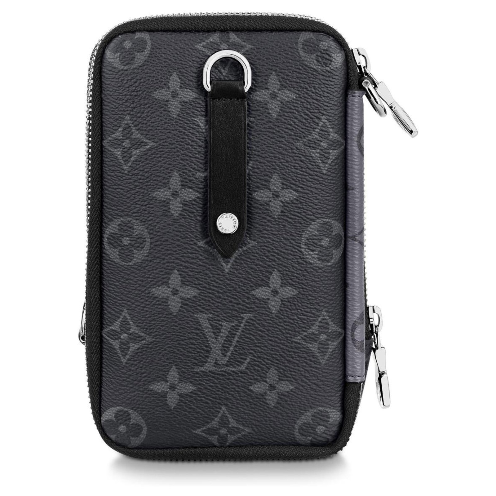 Louis Vuitton LV lined phone bag Grey Leather ref.211676 - Joli Closet