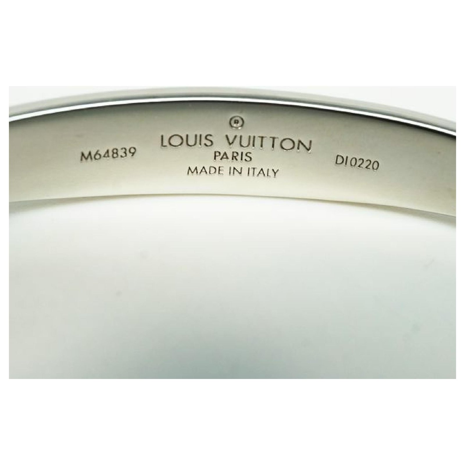 LOUIS VUITTON LOUIS VUITTON Jonc Bangle braclet M64839 metal Silver Used  M64839