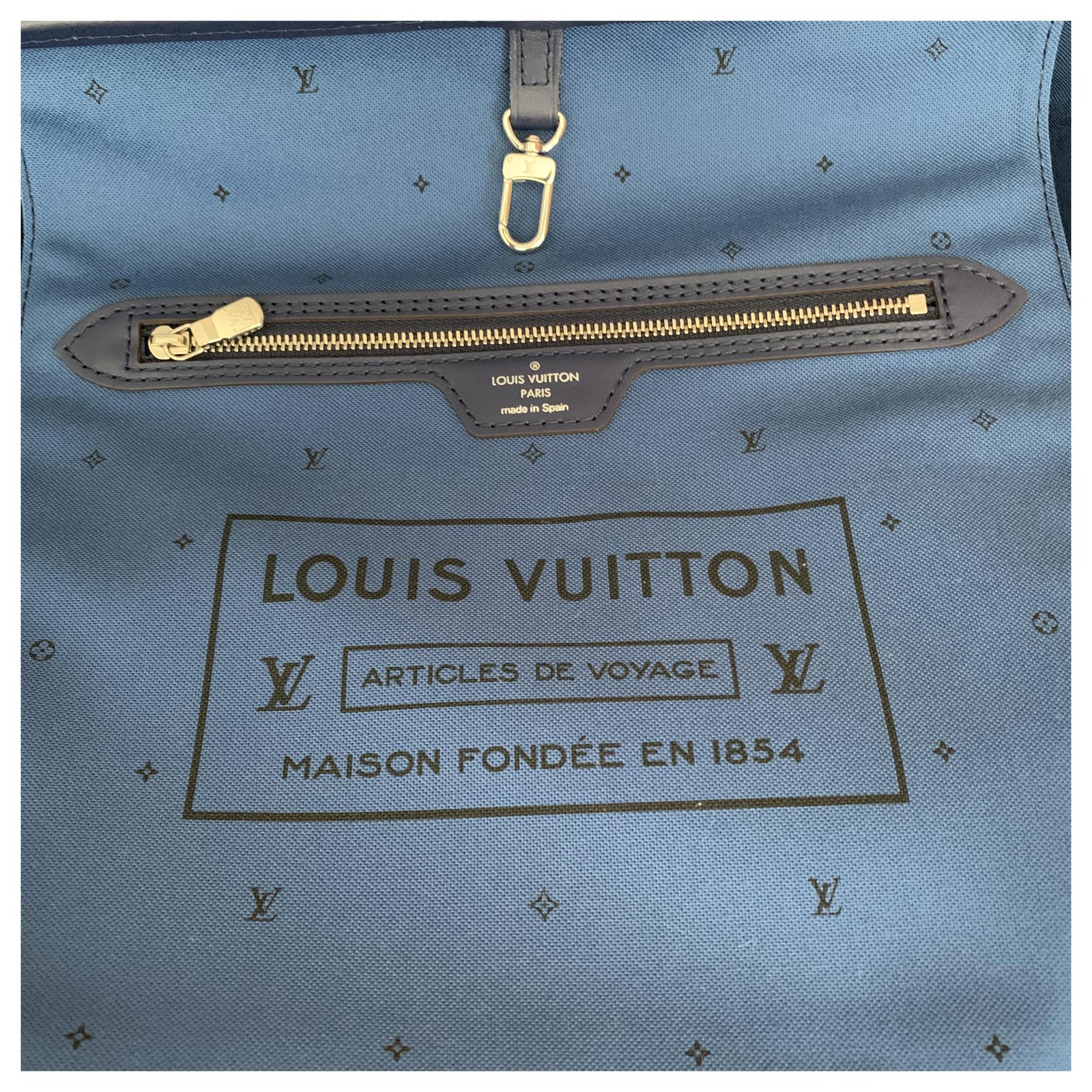 Louis Vuitton Neverfull MM collection Escale Azur summer 2020 Blue Cloth  ref.219731 - Joli Closet